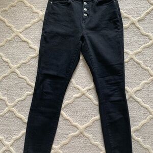 LOFT Black High Rise Skinny Jeans